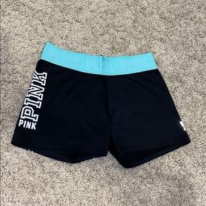 Black Spandex from PINK w/ Teal Elastic Waistband